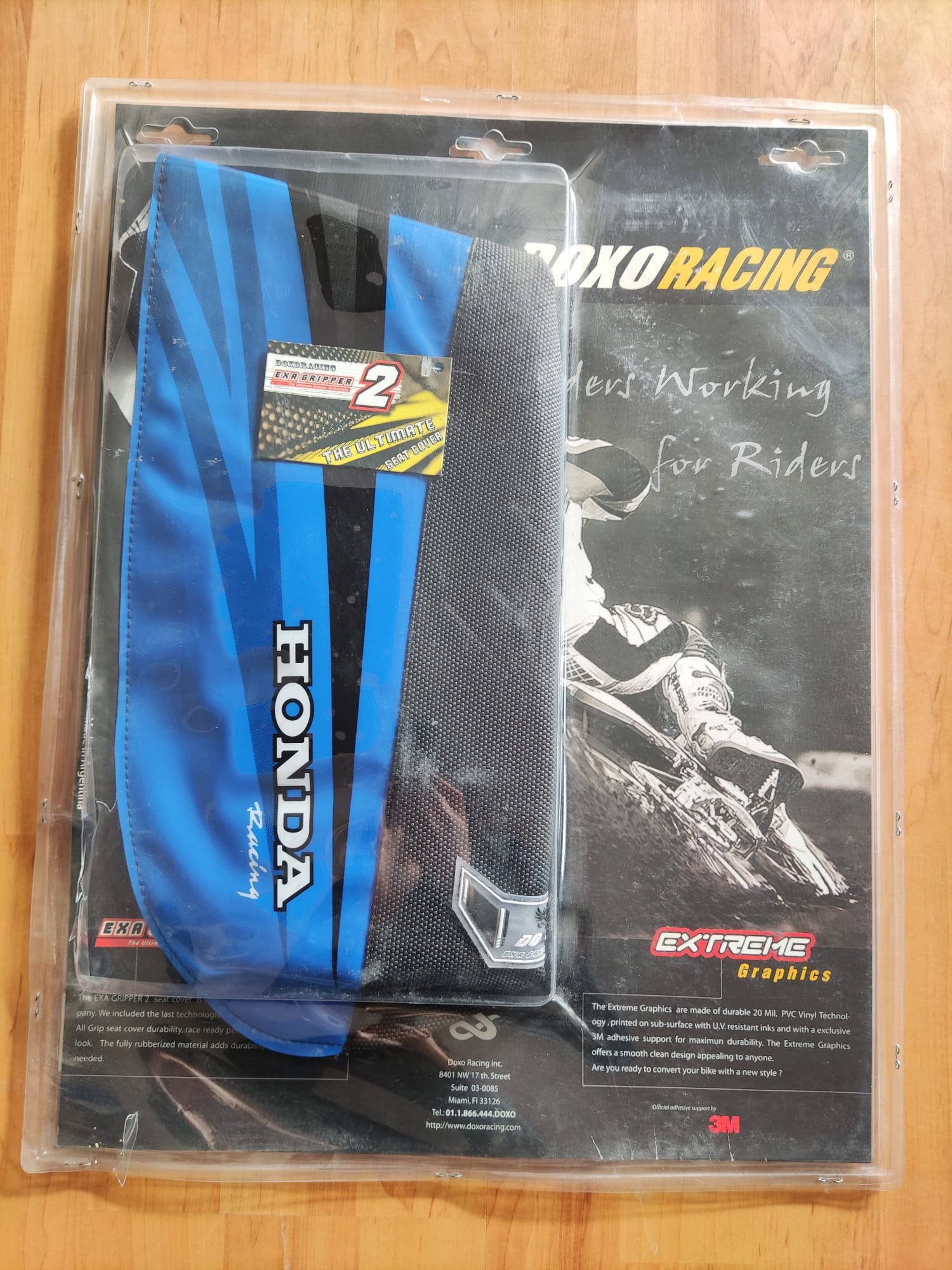 Honda XR 250 y XR 400 año 96-05 Conjunto adhesivo pegatinas y funda asiento de MARCA DOXO, KIT SEAT COVER Proteccion Sillin Honda XR 400