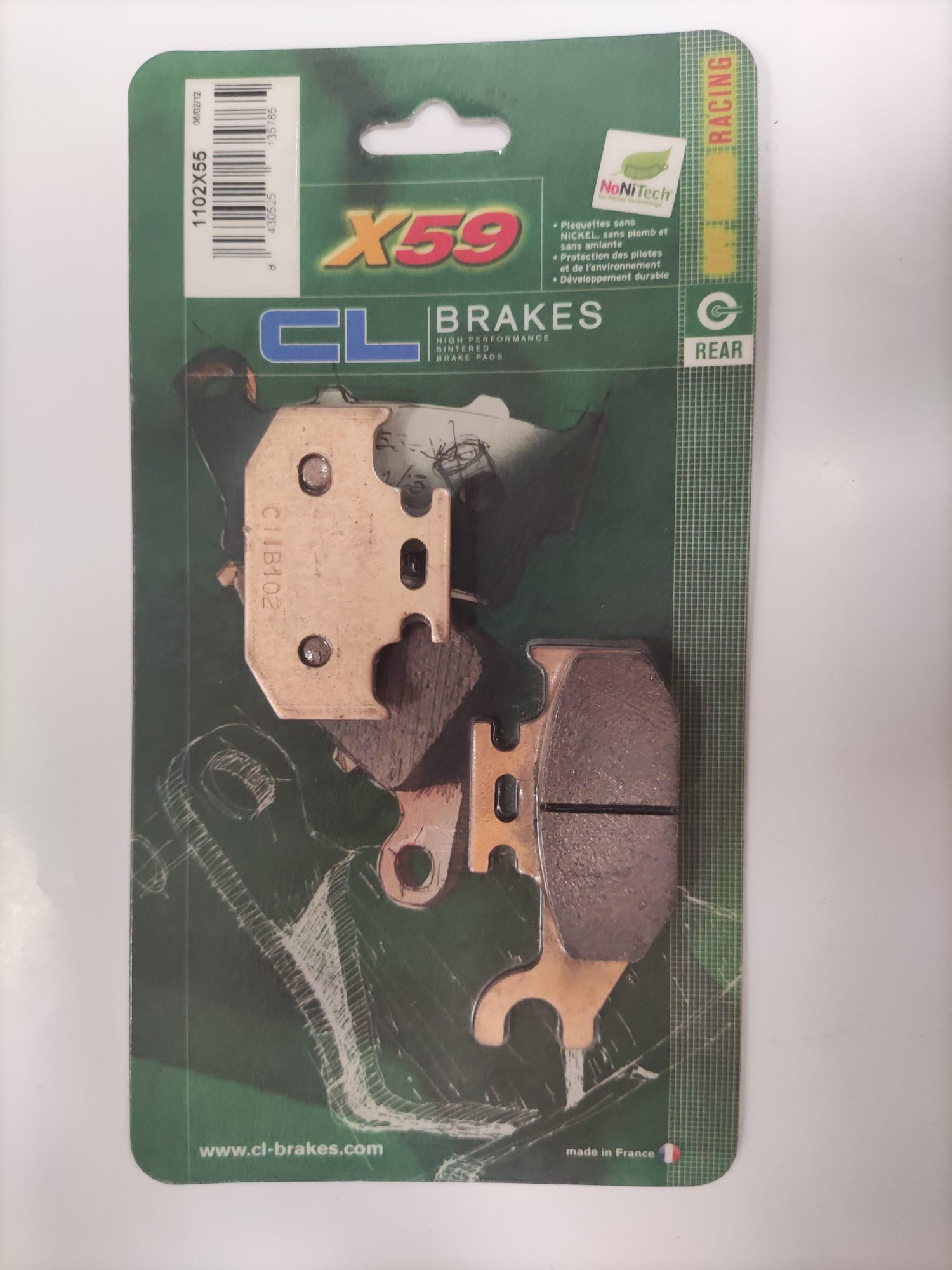 Pastillas de freno, brakes, CL X59, 1102 , can-am Pastillas Freno *brakes* CL X59, ref 1102X55